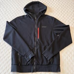 Oakley Fz Scuba Fleece Mens XL Red Black Zip Hoodie Regular Fit